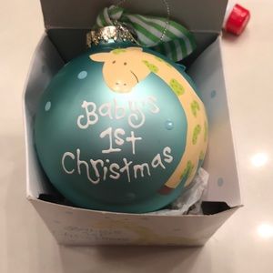 Baby’s 1st Christmas ornament.